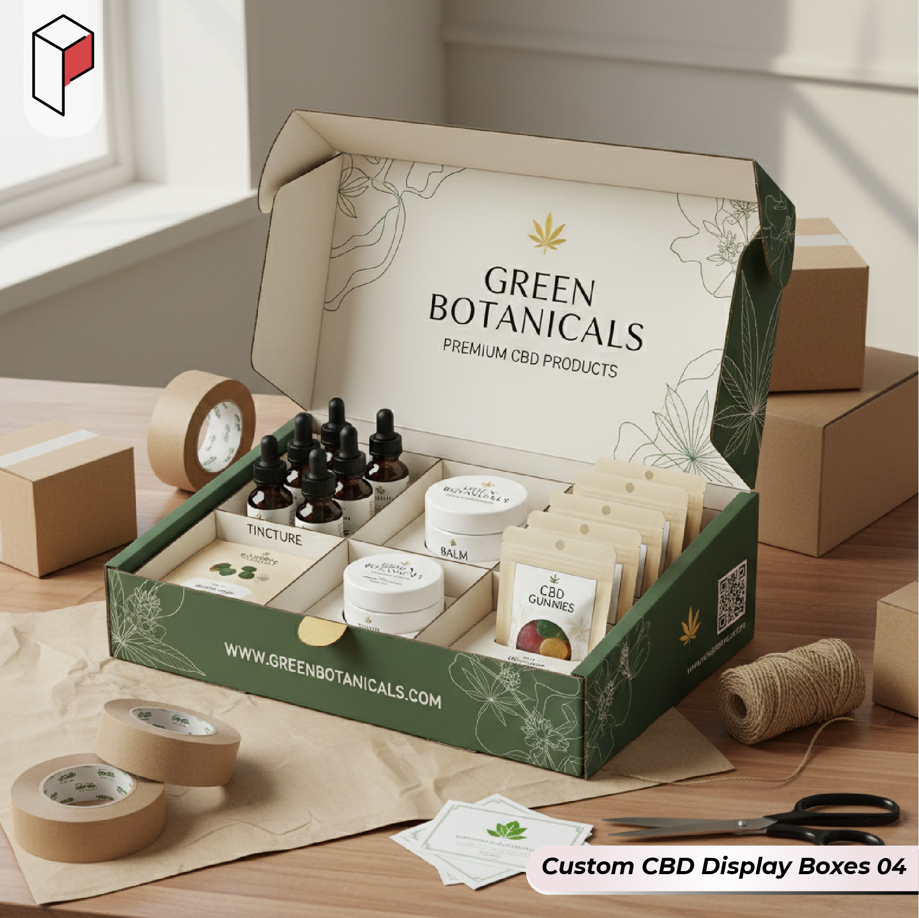 Custom Cardboard CBD Display Boxes (4)