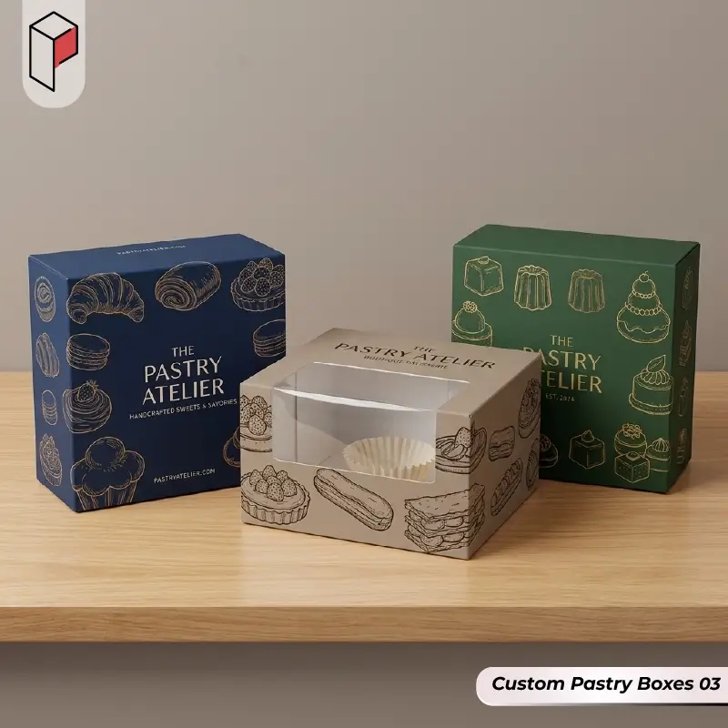 Custom Pastry Boxes With Logo 03