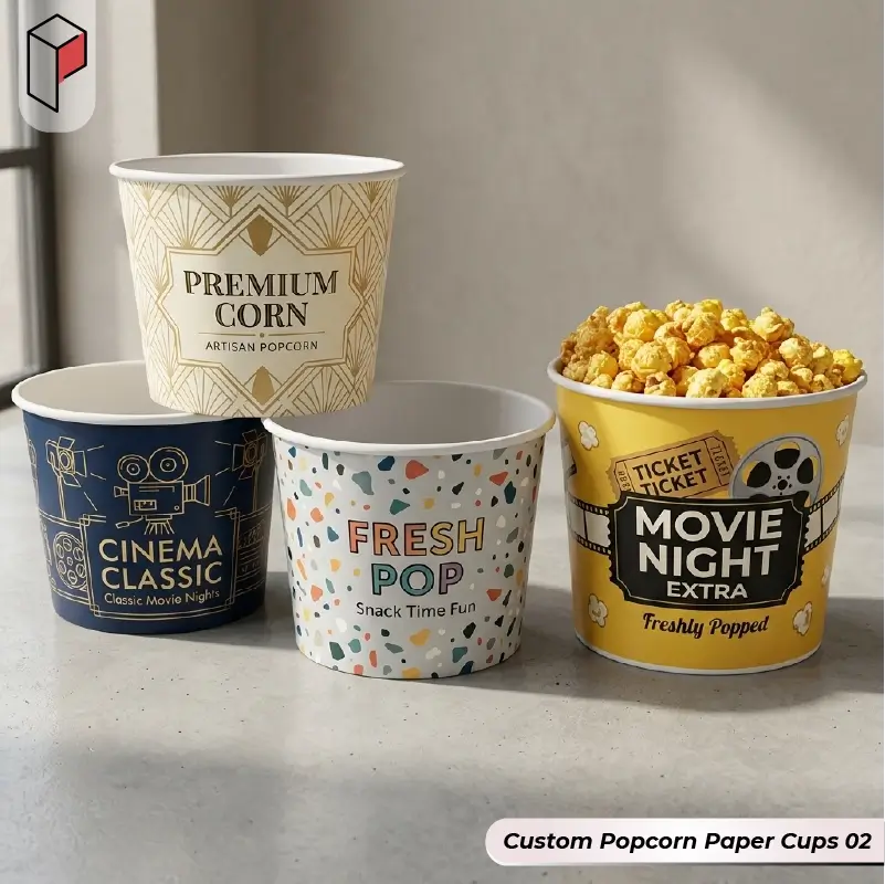 Custom popcorn paper cups In Bulk 02