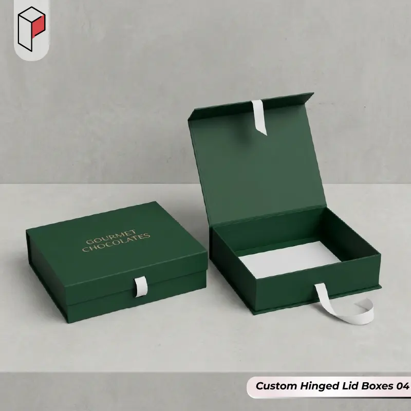 Sending corporate gifts or packaging retail products requires premium packaging. The custom hinged lid boxes are the ideal choice for these goals. These boxes combine functionality and aesthetics to make your product unique. To get these quality hinged lid boxes, consider contacting Packprints. With us, you can choose the style and design of your lid boxes to keep your products safe and visible. In addition, we offer diverse printing and finishing options to add the logo and theme of your brand. Moreover, if you purchase hinged lid boxes in bulk, you will get a discounted price. Get ready to contact us via email to place an order.