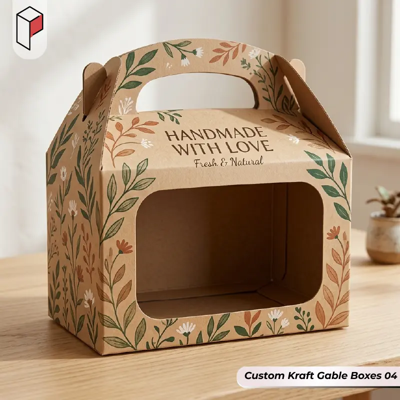 Printed Kraft Gable Boxes 04